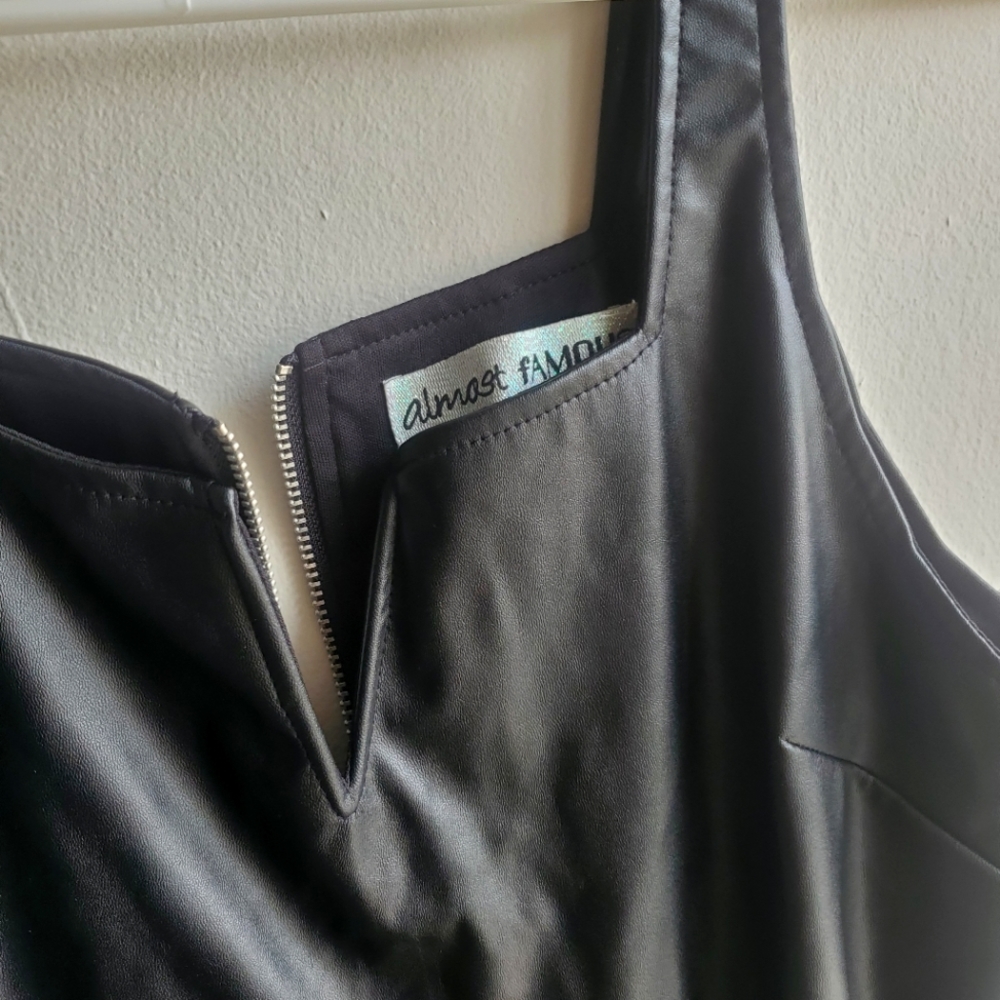 Short pleather dress